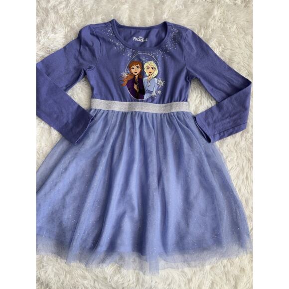 Disney Frozen II Girls Sz. 6x Purple Long Sleeved Dress. Cute, Fun - Picture 1 of 9